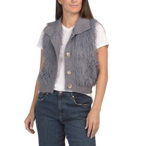 RAIN + ROSE Grey Button Up Collar Cardigan